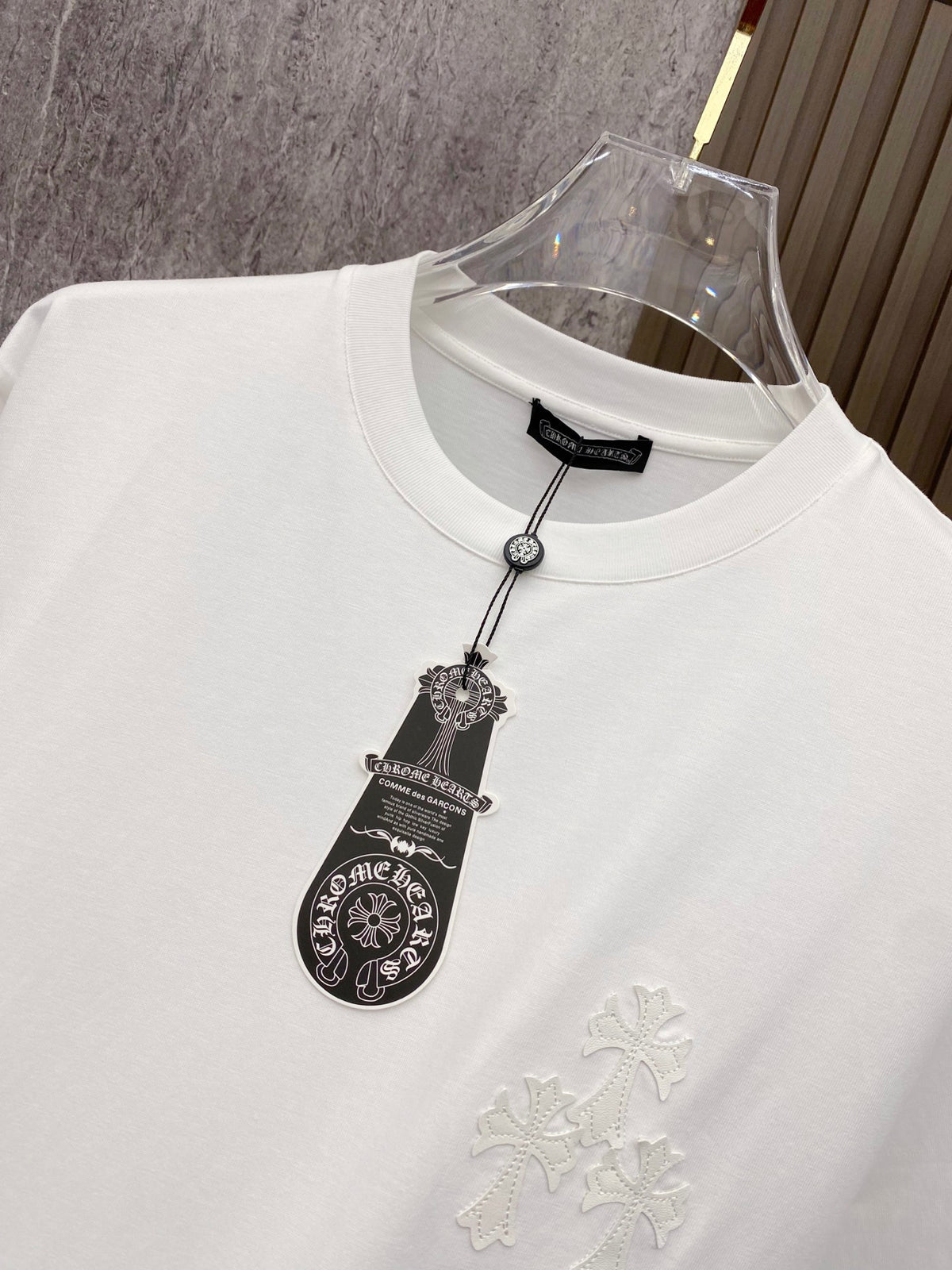 Polera Chrome Hearts 26SS verano nuevo cuello redondo manga corta polera - Estilo B CALIDAD ORIGINAL