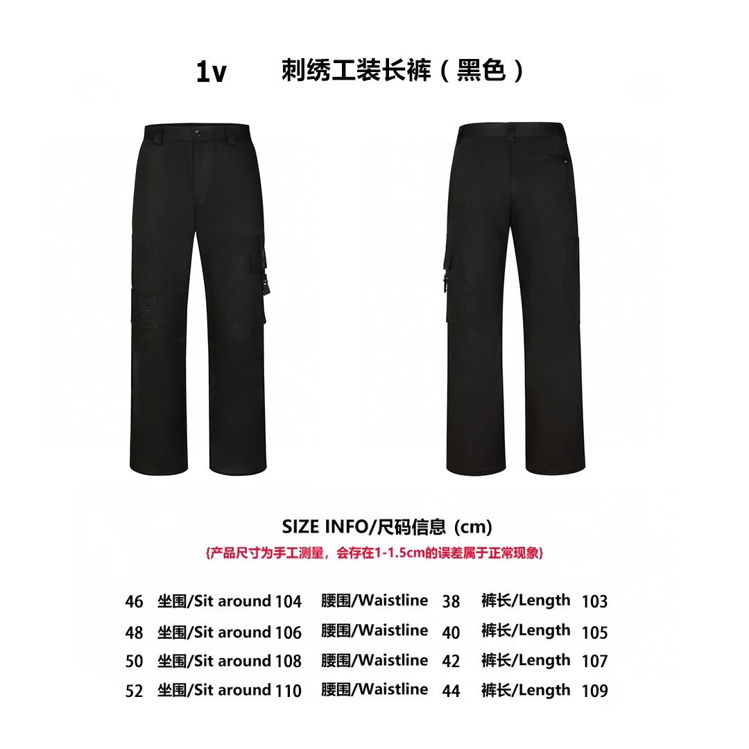 Pantalón Louis Vuitton 1v bordado Work pantalón - Estilo B CALIDAD ORIGINAL