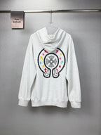 Sudadera Chrome Hearts 2026 nuevo bordado herradura colorido sánscrito logo Washed y desgastado para pareja con capucha CALIDAD ORIGINAL