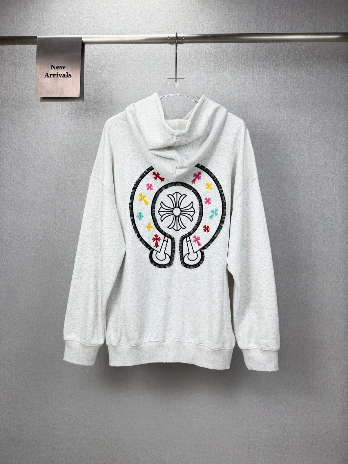 Sudadera Chrome Hearts 2026 nuevo bordado herradura colorido sánscrito logo Washed y desgastado para pareja con capucha CALIDAD ORIGINAL