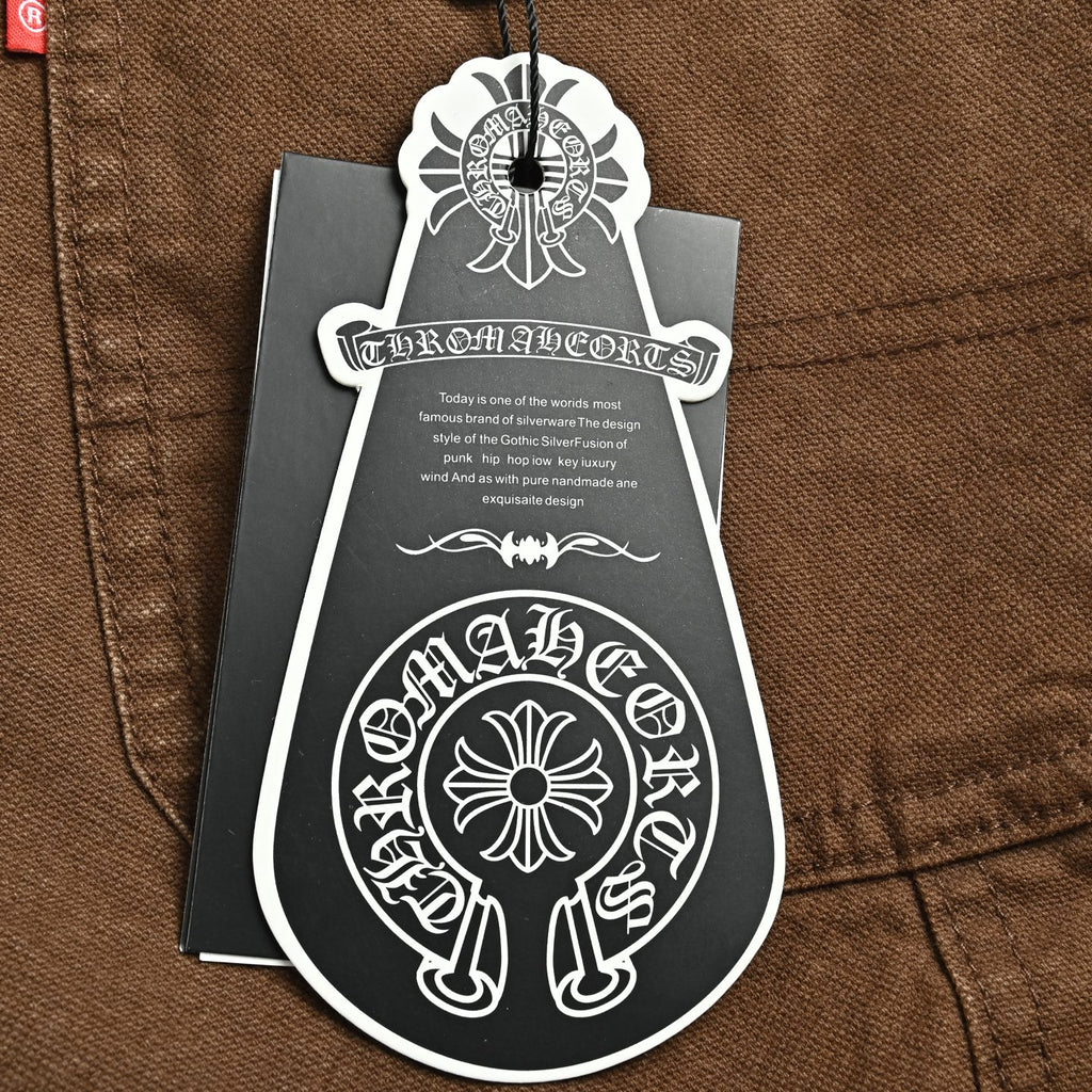 Pantalón Chrome Hearts cuero cruz con estampado de cargo jeans - Estilo B CALIDAD ORIGINAL