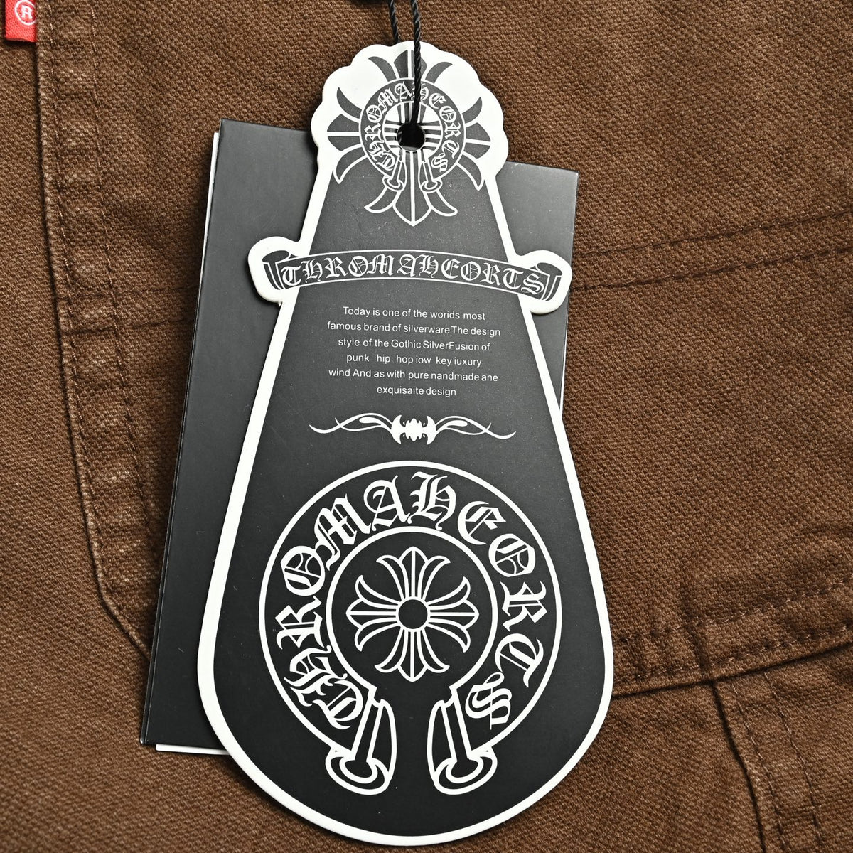 Pantalón Chrome Hearts cuero cruz con estampado de cargo jeans - Estilo B CALIDAD ORIGINAL