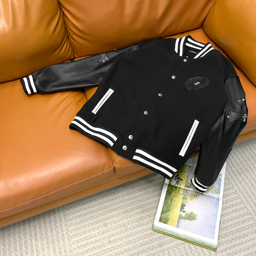 Chaqueta Chrome Hearts CH️ 2024 primavera/verano de pasarela estilo béisbol chaqueta - Estilo B CALIDAD ORIGINAL