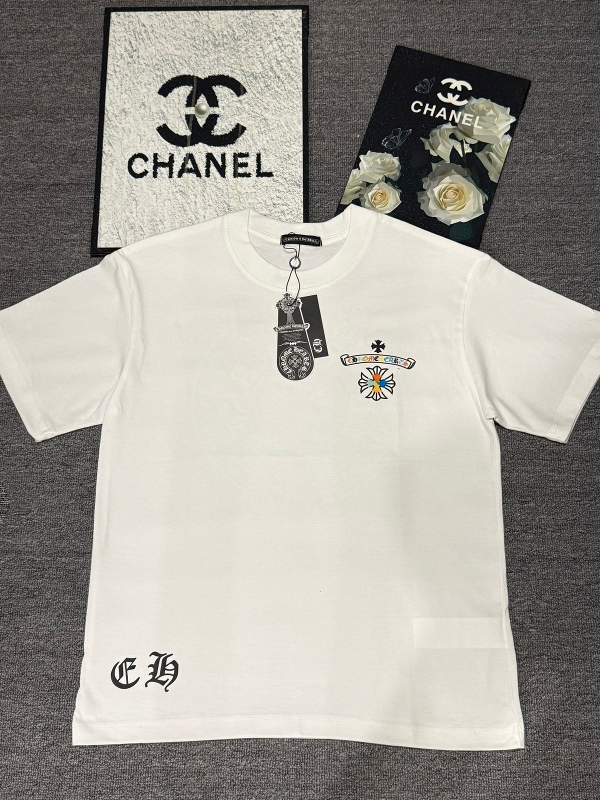 Polera Chrome Hearts Letras Sánscritas #YH026 - Estilo B CALIDAD ORIGINAL