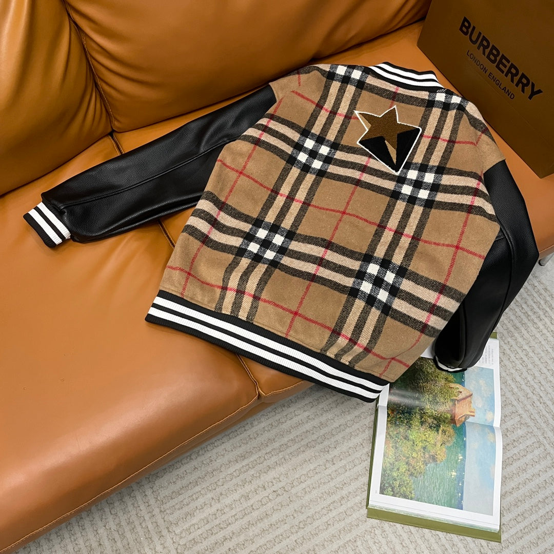 Chaqueta Burberry ️ 2023 primavera/verano runway baseball chaqueta CALIDAD ORIGINAL