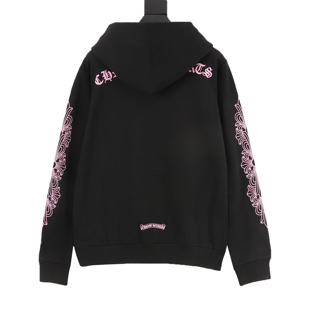 Sudadera Chrome Hearts 25FW rosado sánscrito con capucha CALIDAD ORIGINAL