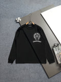 Prenda Chrome Hearts cruz y herradura estampado de logo cuello redondo manga larga - Estilo B CALIDAD ORIGINAL
