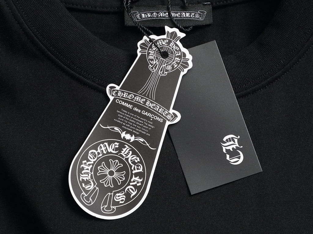 Prenda Chrome Hearts cruz y herradura estampado de logo cuello redondo manga larga - Estilo F CALIDAD ORIGINAL