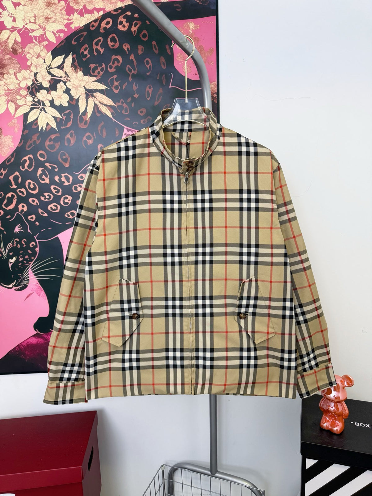Chaqueta Burberry a cuadros stand-up collar chaqueta CALIDAD ORIGINAL