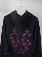 Sudadera Chrome Hearts 2026 nuevo bordado cruz logo Washed y desgastado para pareja con capucha - Estilo B CALIDAD ORIGINAL