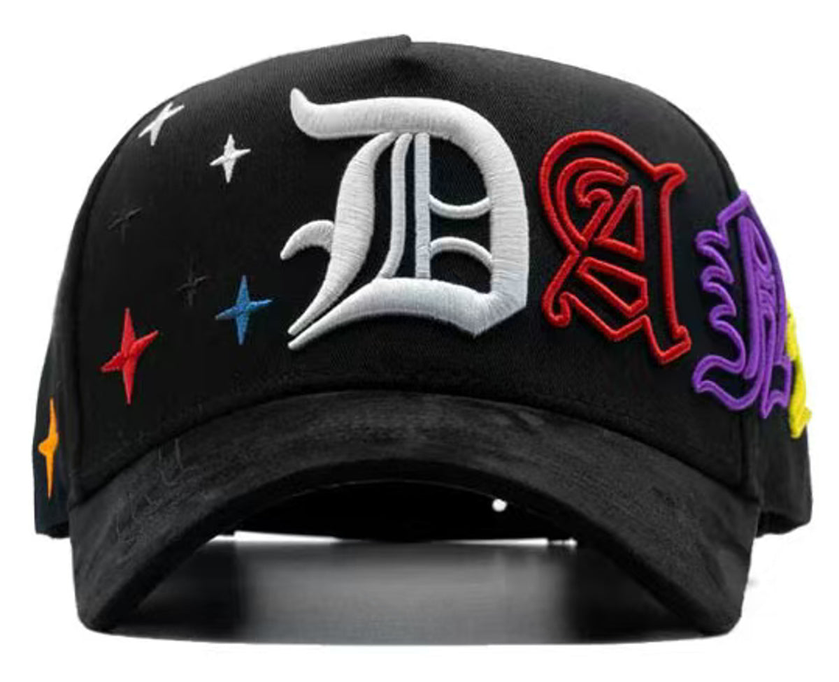 Gorra DA gótico con estrellas de colores