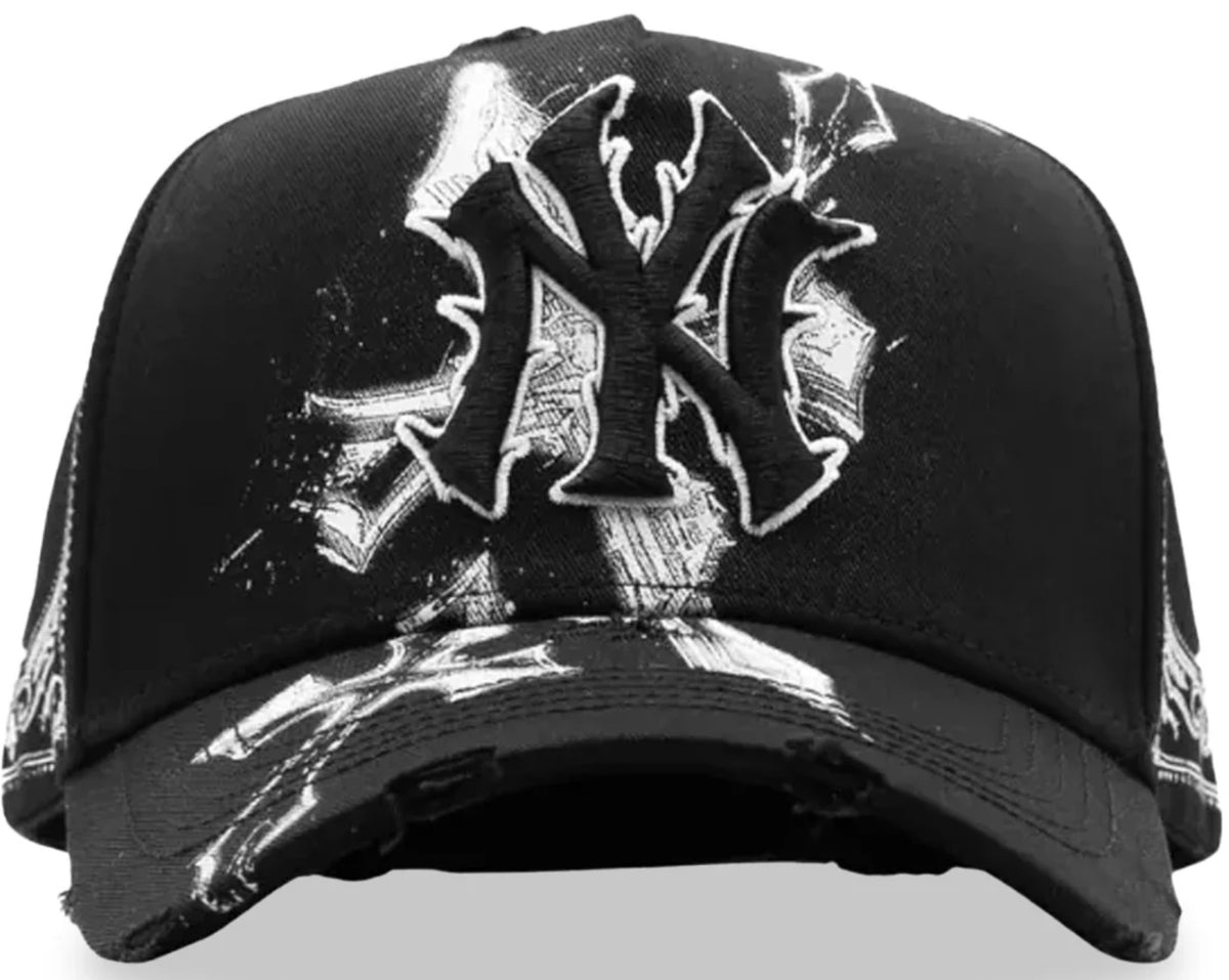 Gorra NY estilo salpicado de pintura