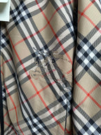 Chaqueta Burberry khaki a cuadros ecuestre bordado reversible chaqueta con capucha abrigo CALIDAD ORIGINAL