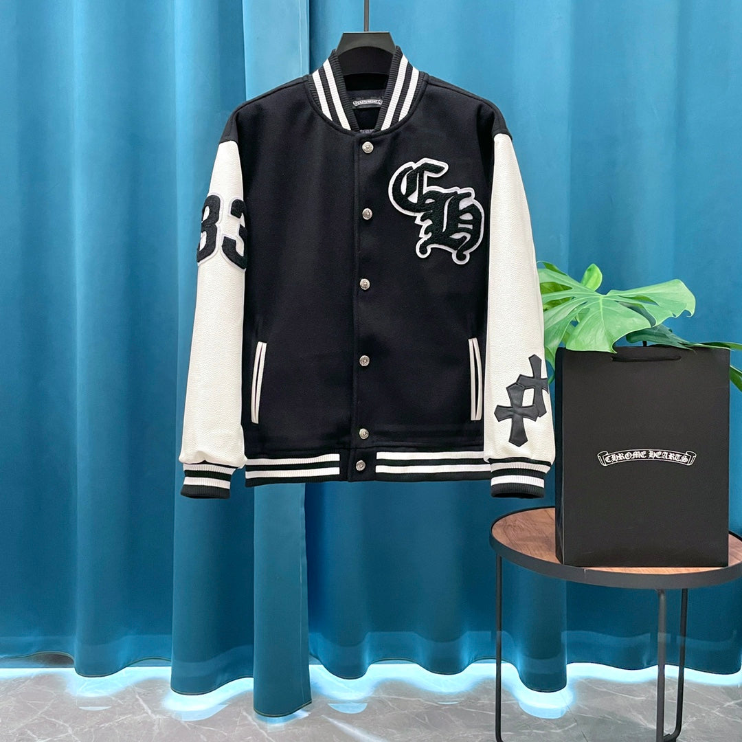 Chaqueta Chrome Hearts CH️ estilo béisbol chaqueta - Estilo D CALIDAD ORIGINAL