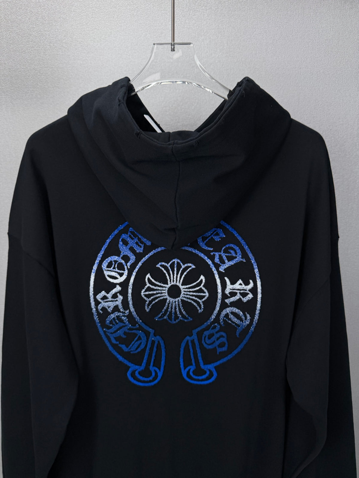 Sudadera Chrome Hearts 2026 nuevo degradé Toothbrush bordado herradura logo Washed y desgastado para pareja con capucha - Estilo B CALIDAD ORIGINAL