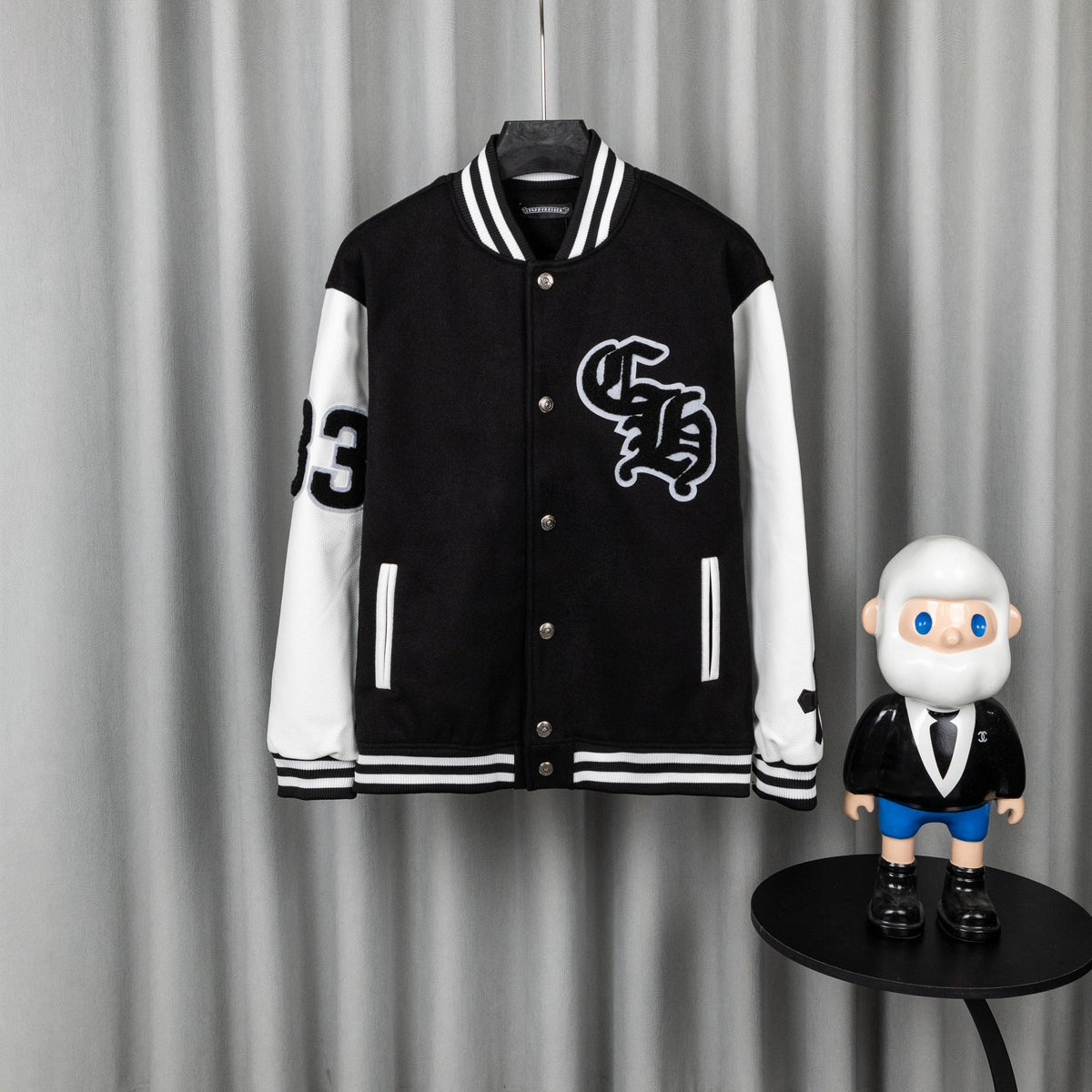 Chaqueta Chrome Hearts Estilo Béisbol SS26 Pasarela Bordado Pesado CALIDAD ORIGINAL