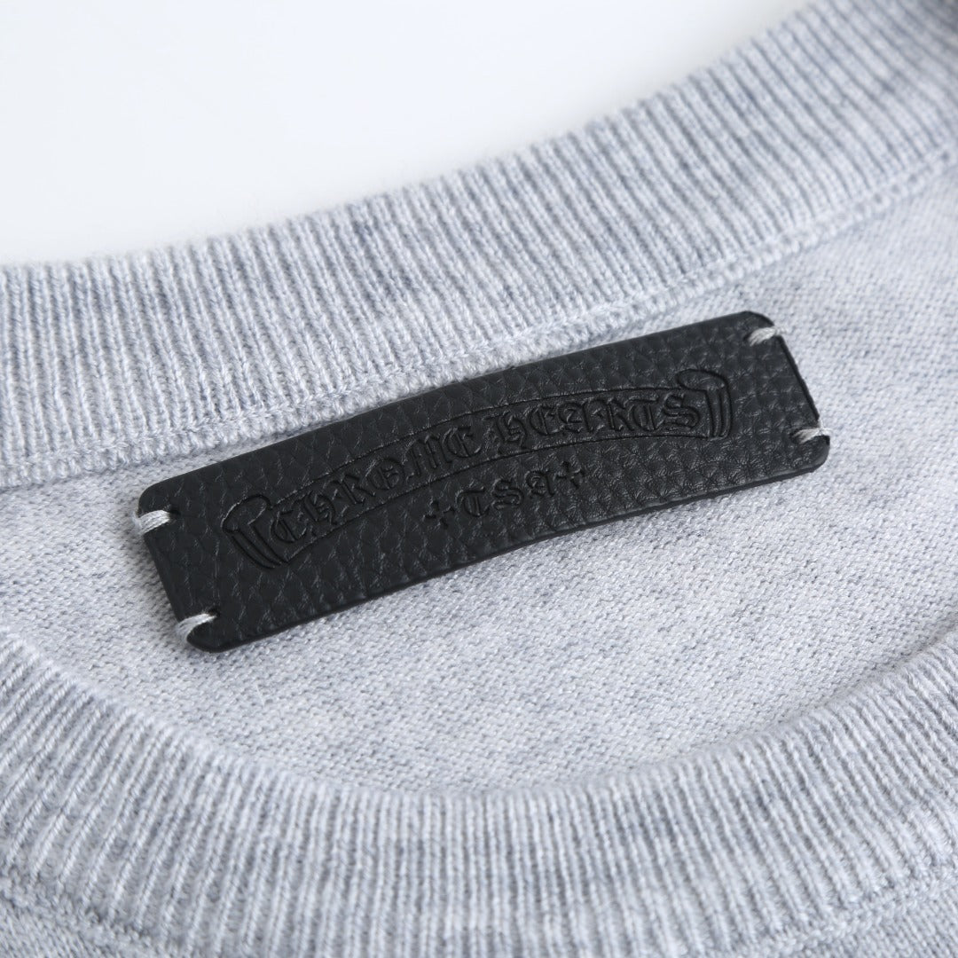 Chompa Chrome Hearts 26SS pergamino bordado Sweater - Estilo B CALIDAD ORIGINAL