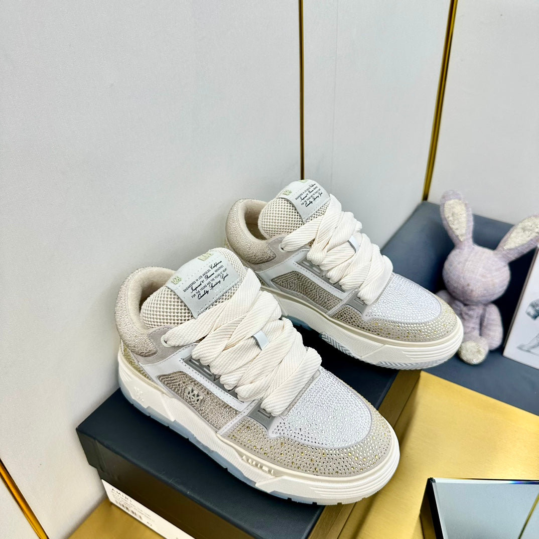 Amiri MA-1 Crystal – Beige/Dorado
