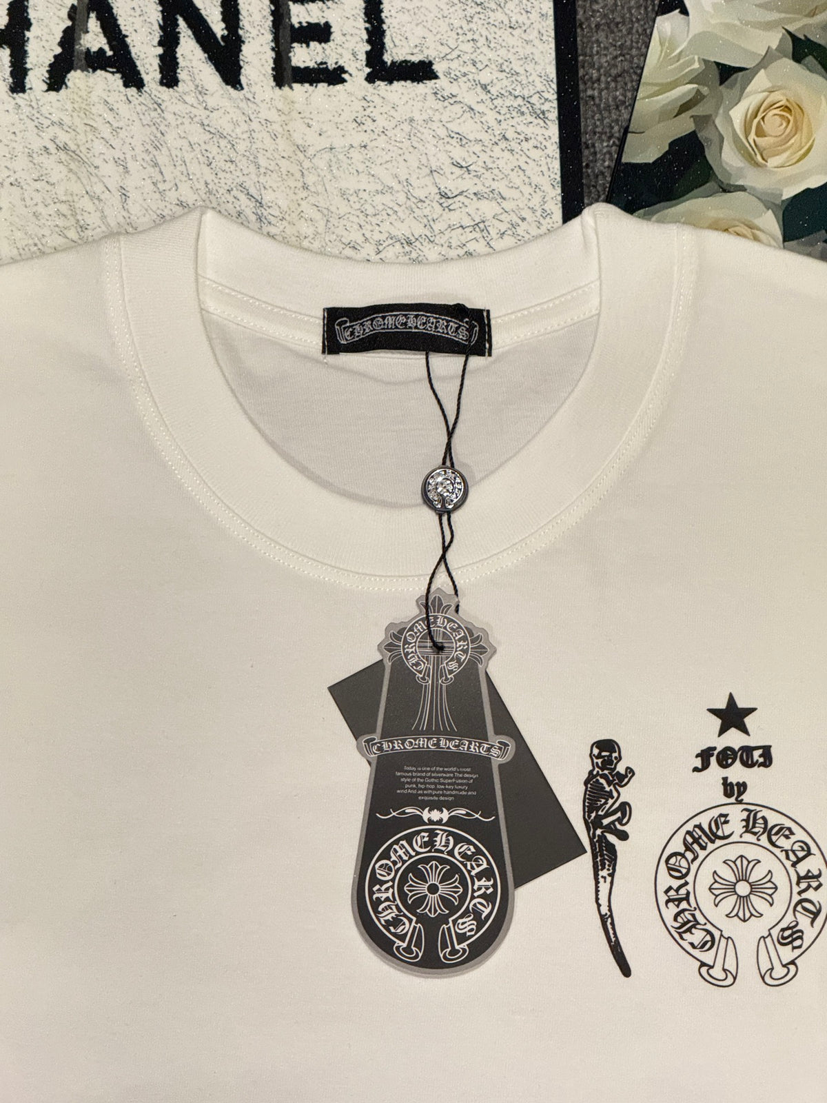 Polera Chrome Hearts Letras Sánscritas #YH025 - Estilo B CALIDAD ORIGINAL