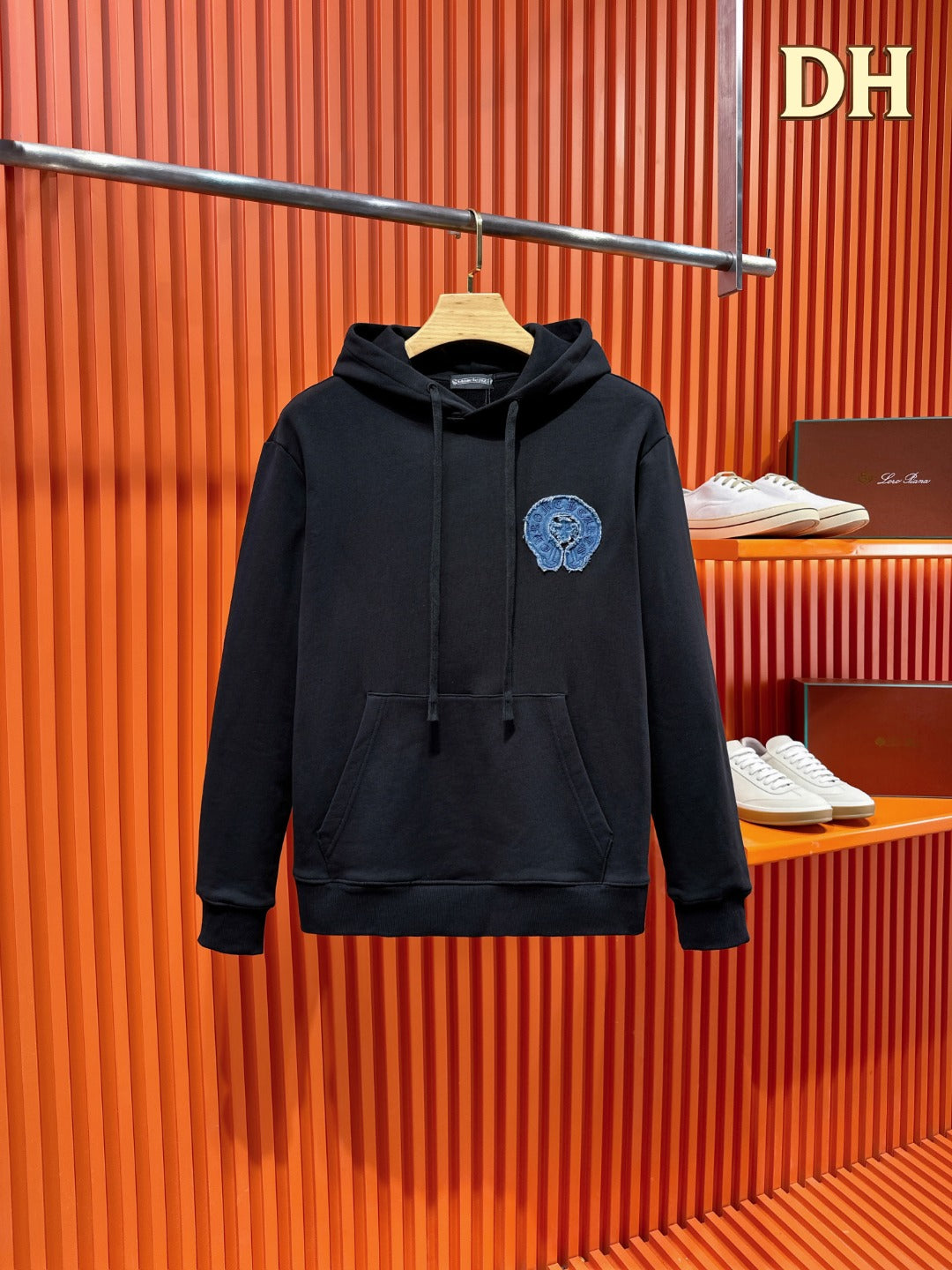 Sudadera Chrome Hearts CH Cruz Corte Ligeramente Holgado - Estilo B CALIDAD ORIGINAL