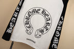 Polera Manga Larga Chrome Hearts negro y blanco Raglan herradura con letras estampado manga larga polera CALIDAD ORIGINAL