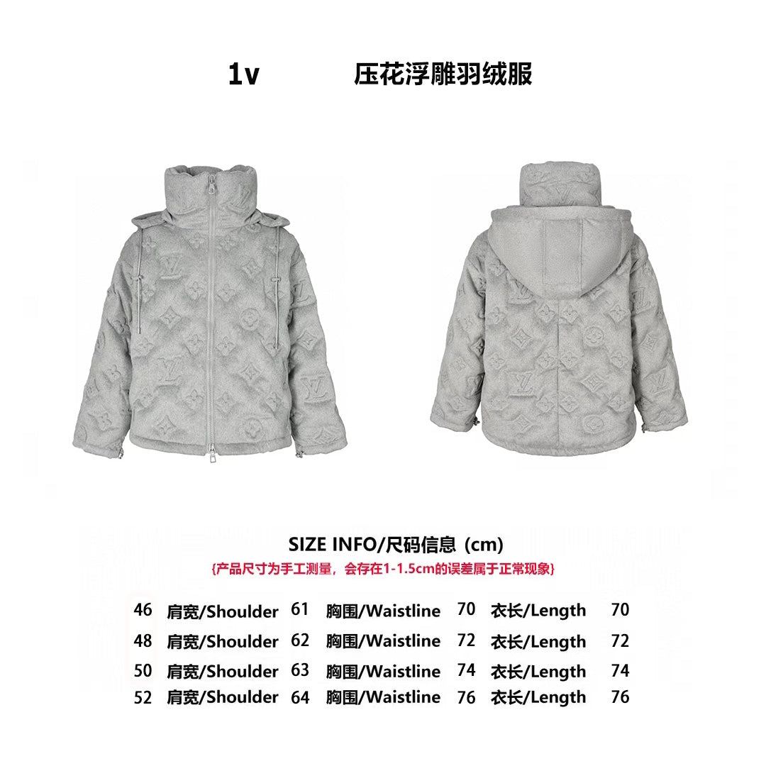Chaqueta Louis Vuitton 1v Embossed Down chaqueta CALIDAD ORIGINAL