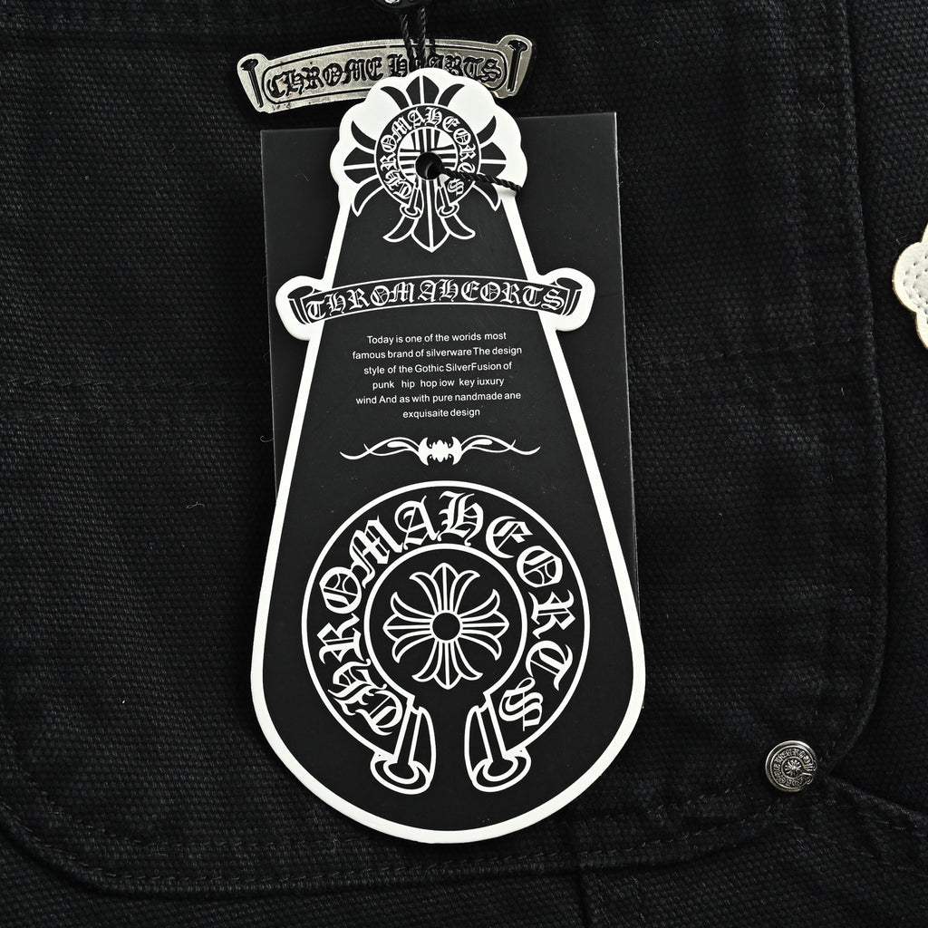 Pantalón Chrome Hearts cuero cruz con estampado de cargo jeans CALIDAD ORIGINAL