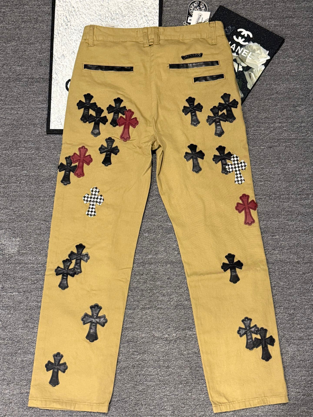 Pantalón Chrome Hearts cruz con estampado de denim pantalón CALIDAD ORIGINAL