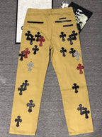 Pantalón Chrome Hearts cruz con estampado de denim pantalón CALIDAD ORIGINAL