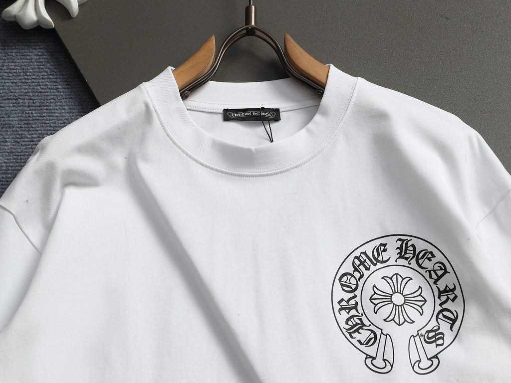Prenda Chrome Hearts cruz y herradura estampado de logo cuello redondo manga larga - Estilo E CALIDAD ORIGINAL