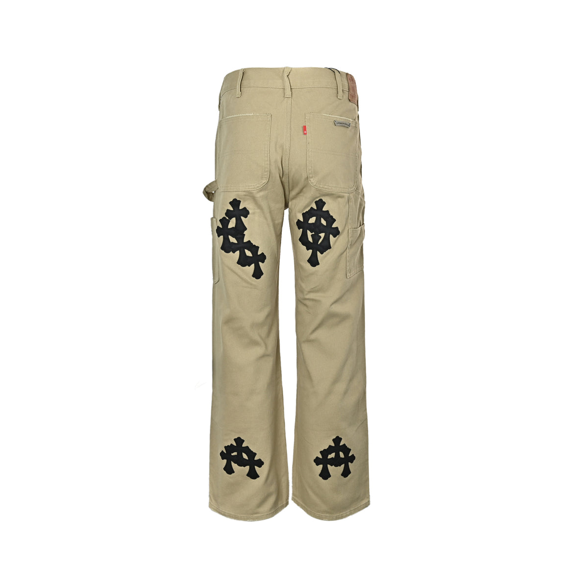 Pantalón Chrome Hearts cuero cruz con estampado de cargo jeans - Estilo C CALIDAD ORIGINAL