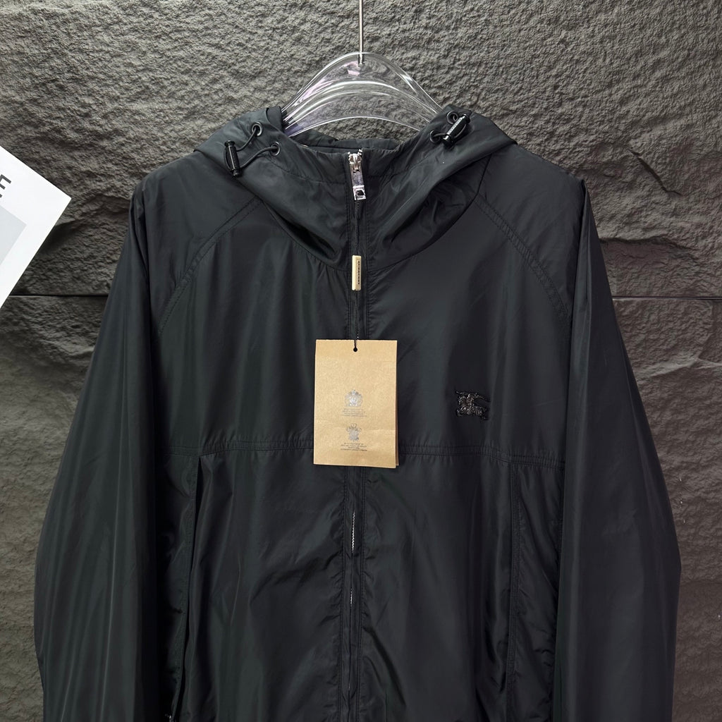 Chaqueta Burberry 2025 nuevo Horse Emblem Badge Back con Letter logo Couple con capucha con cremallera CALIDAD ORIGINAL