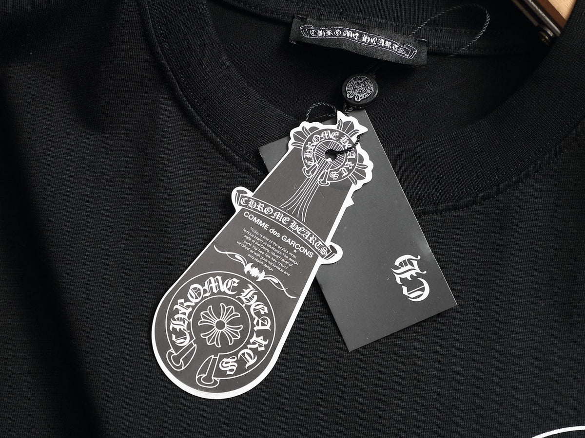 Prenda Chrome Hearts cruz y herradura estampado de logo cuello redondo manga larga - Estilo B CALIDAD ORIGINAL