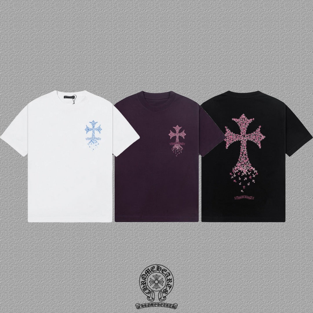 Polera Chrome Hearts 2026FW manga corta polera con estampado de logo, High-End 26s Double Yarn 300g Fabric CALIDAD ORIGINAL