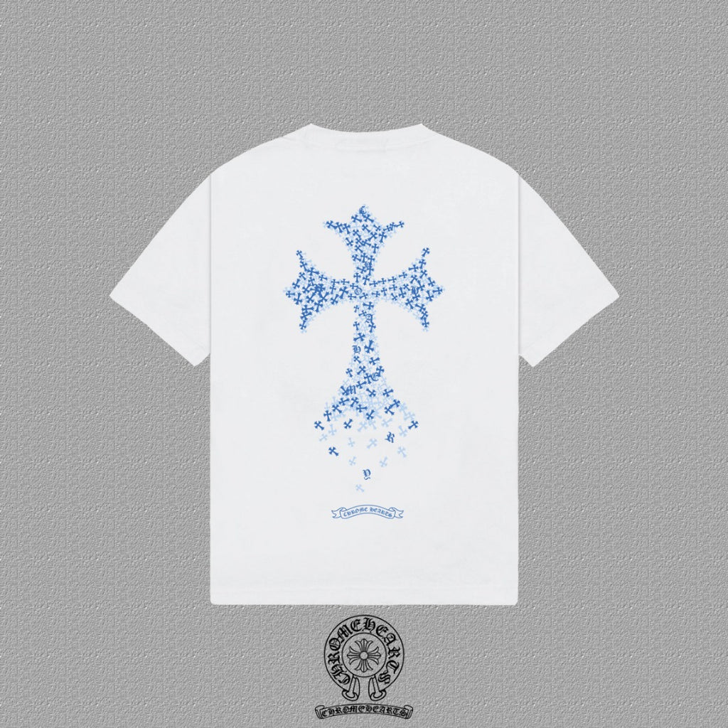 Polera Chrome Hearts 2026FW manga corta polera con estampado de logo, High-End 26s Double Yarn 300g Fabric CALIDAD ORIGINAL
