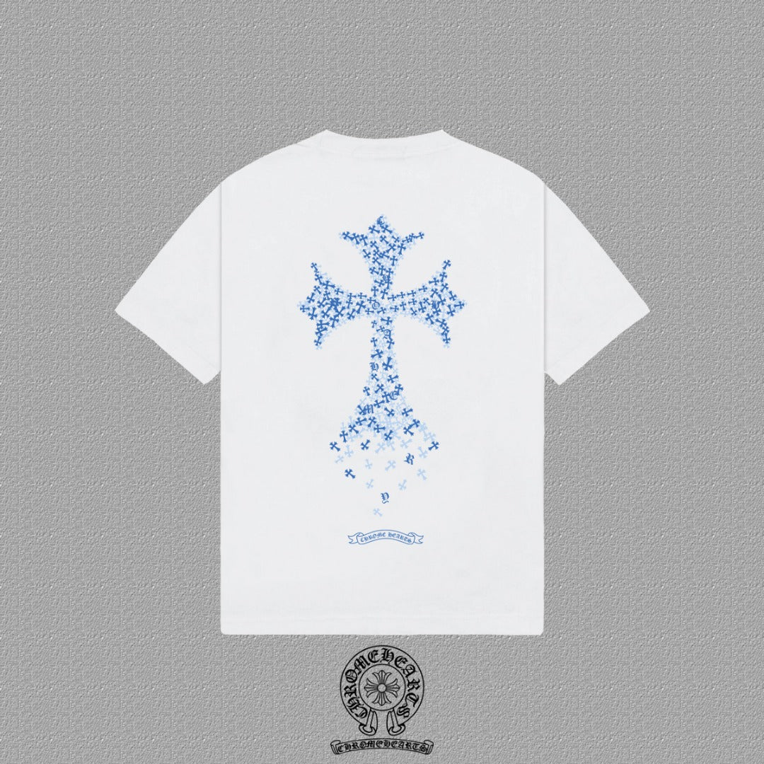 Polera Chrome Hearts 2026FW manga corta polera con estampado de logo, High-End 26s Double Yarn 300g Fabric CALIDAD ORIGINAL