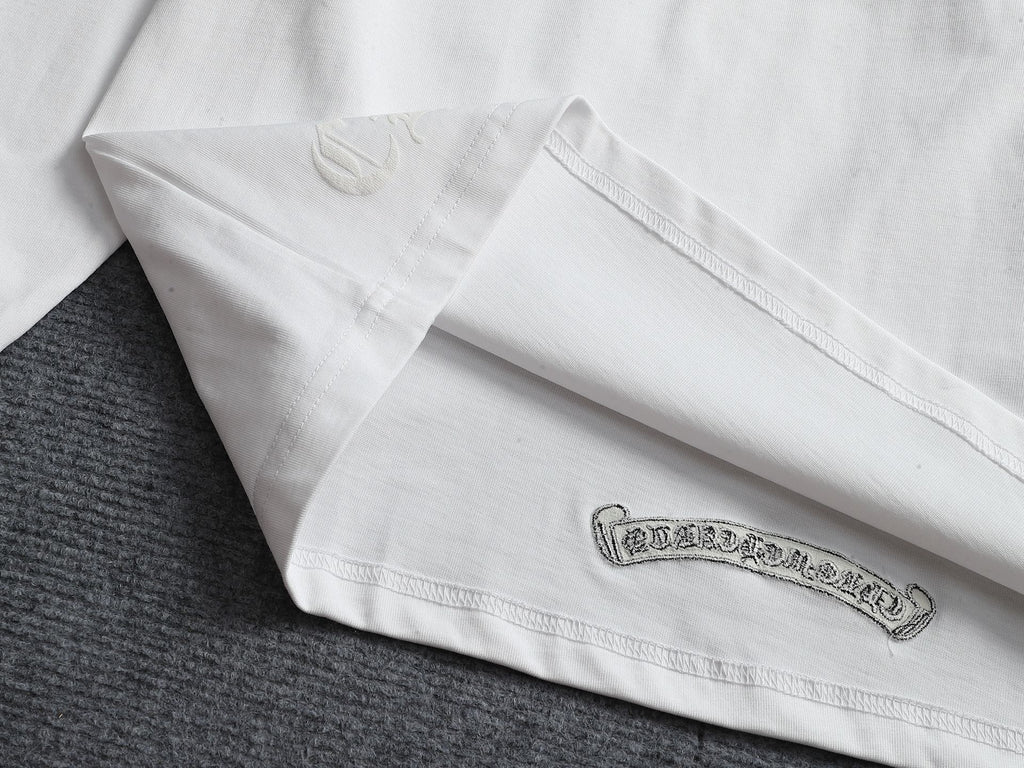 Prenda Chrome Hearts cruz y herradura estampado de logo cuello redondo manga larga - Estilo C CALIDAD ORIGINAL