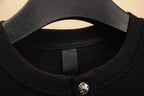 Polera Manga Larga Chrome Hearts Croy Hearts cuero Label cruz Henry Collar waffle Gown manga larga polera CALIDAD ORIGINAL
