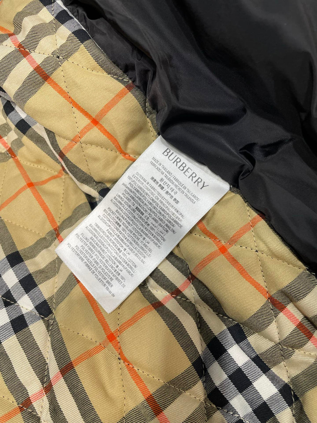 Chaqueta Burberry acolchado Stand Collar Nylon chaqueta - Estilo B CALIDAD ORIGINAL