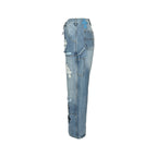 Pantalón Chrome Hearts cuero cruz con estampado de cargo jeans - Estilo D CALIDAD ORIGINAL