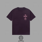 Polera Chrome Hearts 2026FW manga corta polera con estampado de logo, High-End 26s Double Yarn 300g Fabric - Estilo B CALIDAD ORIGINAL