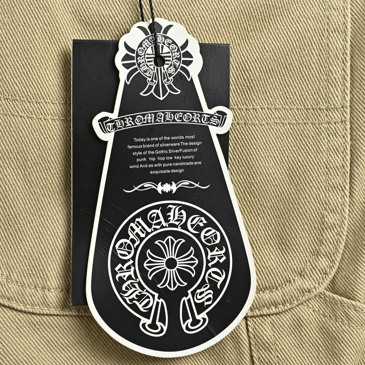 Pantalón Chrome Hearts cuero cruz con estampado de cargo jeans - Estilo C CALIDAD ORIGINAL