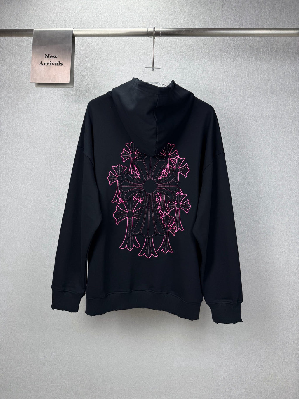 Sudadera Chrome Hearts 2026 nuevo bordado cruz logo Washed y desgastado para pareja con capucha - Estilo B CALIDAD ORIGINAL
