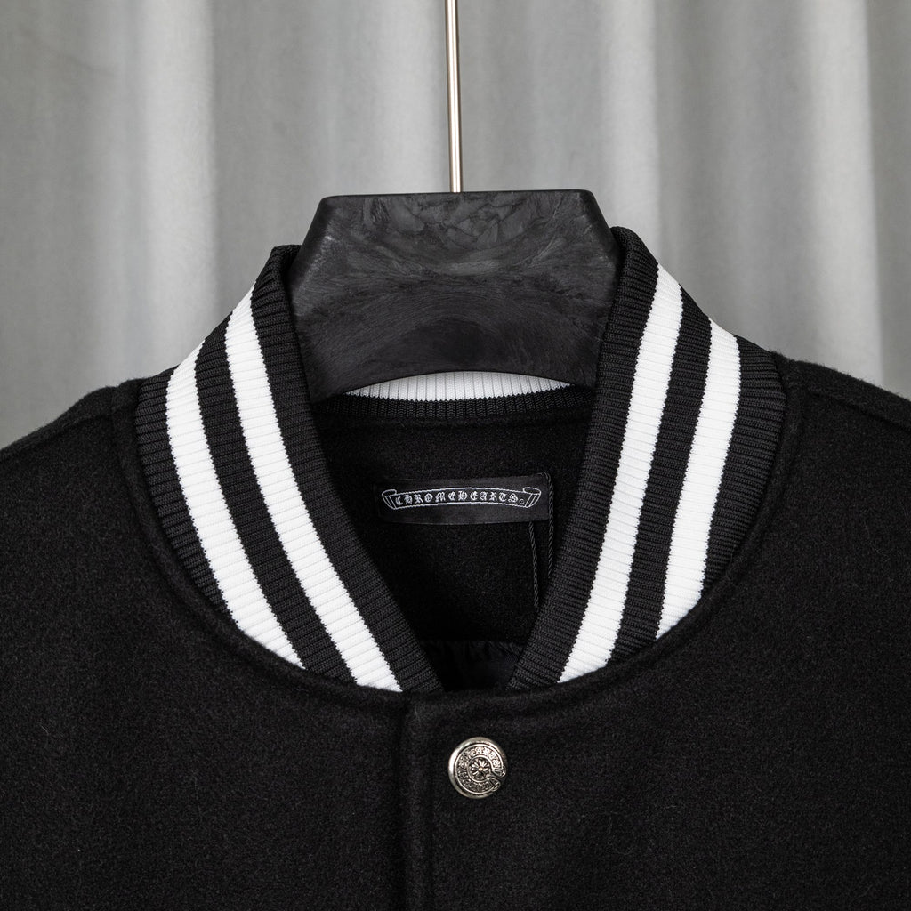 Chaqueta Chrome Hearts Estilo Béisbol SS26 Pasarela Bordado Pesado CALIDAD ORIGINAL