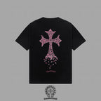 Polera Chrome Hearts 2026FW manga corta polera con estampado de logo, High-End 26s Double Yarn 300g Fabric - Estilo C CALIDAD ORIGINAL