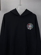 Sudadera Chrome Hearts 2026 nuevo bordado herradura colorido sánscrito logo Washed y desgastado para pareja con capucha - Estilo B CALIDAD ORIGINAL