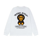 Polera Manga Larga Chrome Hearts 003005 Bape Milo Monkey colaboración estampado cuello redondo manga larga CALIDAD ORIGINAL