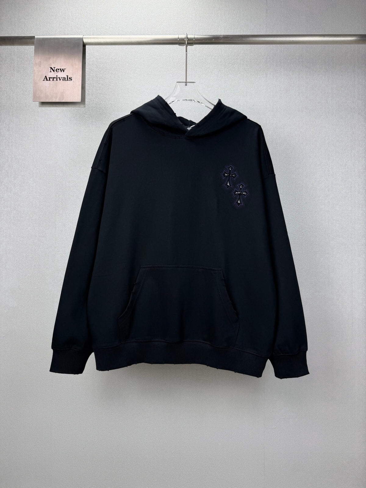 Sudadera Chrome Hearts 2026 nuevo bordado cruz logo Washed y desgastado para pareja con capucha - Estilo D CALIDAD ORIGINAL