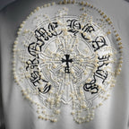 Sudadera Chrome Hearts 26SS perla cruz bordado con capucha - Estilo B CALIDAD ORIGINAL