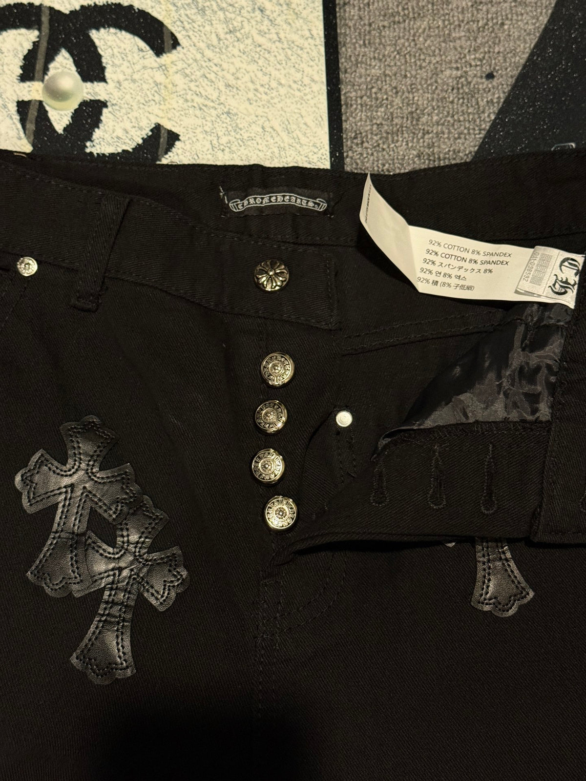 Pantalón Chrome Hearts cruz con estampado de jeans/ pantalón CALIDAD ORIGINAL